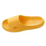 Cloud Slides For Women Shower Slippers Bathroom Sandals Extremely Comfy Cushioned Thick Sole Slippers Beach Shoes Slide Sandals for Women Flat Home Couple Shoes Summer Indoor Non Slip (Yellow, 36)