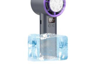 Cold air flow intelligent USB handheld ice fan high rotation wind strong cooling