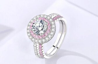 Dawn's Jewel S925 Sterling Silver Gang Drill Pink Zircon Ring Female Affordable Luxury Fashion Niche Design anillos