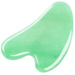 Gua Sha Massage Tool, Natural Jade Gua Sha Stone for Face Massager SPA Skin Caring, Face Sculptor for Eyes, Jawline, Neck and Body Muscle Relaxing and Relieve, Anti-Wrinkle and Anti-Aging