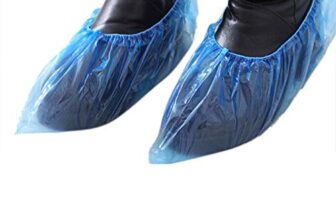 jieGorge 100pcs Outdoor Disposable Plastic Shoe Covers Carpet Cleaning Overshoes, Housekeeping & Organizers for Easter Day (Blue)