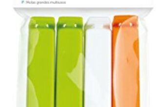 KitchenCraft Multi-Purpose Reusable Plastic Food Bag Clips, 11 cm (4.5") (Pack of 4)