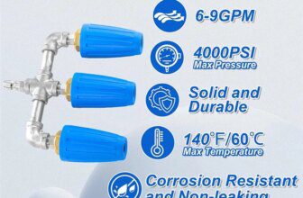 【Limited Time Offer】Triple Turbo Nozzle Pressure Washer, 360° Rotating Turbo Nozzle With 1/4Inch Quick Connector, 2.0 Orifice, 4