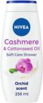 Nivea Cashmere & Cotton Oil Shower Gel (250ml), Body Wash with Vitamin C, E, and Precious Oils, Protects Skin from Drying Out and Leaves it Touchably Smooth