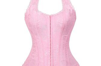 Steampunk Overbust Corset For Women Lingeries Dance Wearing Costumes Floral Lace Trim Boned Corsets And Shoulder strap Bustiers