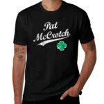 St. Patrick's Day Pat McCrotch Funny Irish Name T-Shirt blue archive graphic tee shirt essential t shirt men graphic t shirts