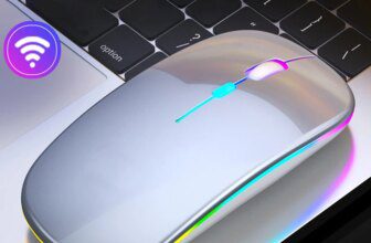 Wireless Mouse Dual Mode Bluetooth-Compatible Mouse LED Rechargeable Laptop Mouse Portable Computer Mice for Laptop ipad Tablet