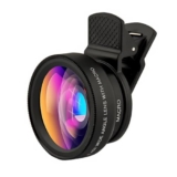 0.45x Macro Lens for Mobile Phone, Clip on Zoom Camera Lense for 15 14 Pro Max, Wide Angle Lens HD Camera Fit for IPhone Android, 2 Functions Telephoto Micro Lens – Clip-on phone lens