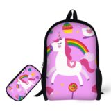Best Deal on 17 inch Book Bag Pencil Case Makeup Bag Kids Bagpacks for Students Boys Girls Mochila Bagpack Seabed Cartoon Unicorn Design – Only 21.89!