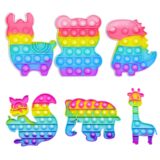 Best Deal on 1pc Rainbow Pop Push Bubblle Fidget Anti Stress Relief Toys for Adult Children Special Needs Sensory Toys Interactive Toys – Only 1.72!