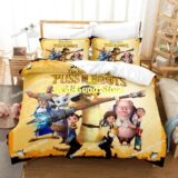 2023 Wolf PUSS IN BOOTS Bedding Set Single Twin Full Queen King Size Bed Set Aldult Kid Bedroom Duvetcover Sets Anime Bed – kids boots