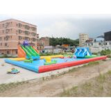 Summer Hot 3D Land Inflatable Water Park, Giant Inflatable Slide With Pool For Sale, Hobby Castle Theme Park – inflatable pool