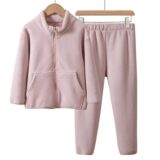 Best Discount on 3-18 Years Kids Children Wen Women Pyjamas Autumn Winter Girls Boys Thermal Warm Pajamas Sets Loungewear Home Wear – Only 20.09!