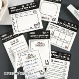 Best Discount on 30sheets Memo Note Happy Business List Series Schedule Weekly Plan List Notes Check-in N Times Sticky Notes Stationery Note Pad – Only 1.23!