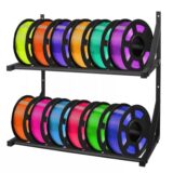 Best Sale on 3D Printer Filament Storage Rack Double-layer 3D Printer Filament Organizer Shelf Wall-Mounted Display Holder for Workshop – Only 26.29!