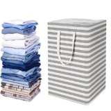 Best Sale on 75L Large Laundry Basket Bag,Freestanding Clothes basket laundry Hamper-Collapsible Tall Washing Basket with Extended Handles (B) – Only 1.99!