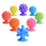 Best Sale on 8 Pack Sensory Fidget Toys Toddlers Adults Soft Silicone Textured Suction Cup Sensory Quiet Anxiety Toy Gift – Only 4.35!