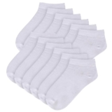 A2Z 4 Kids 6 Pack Girls Boys Plain Trainer No Show – Socks AZ750 White 6 Pack 10-14 – Kids socks