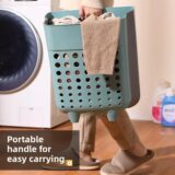 Best Discount on aron Colored Wall Mounted Laundry Hamper Dir Clothes Basket Foldable Batoom Storage Basket Quali PP Household Organizer – Only 20.09!