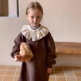 Best Deal on Autumn Winter Toddler Girl Long Sleeve Dress Detachable Lace Collar Letter Embroidery Kid Girl Frock Cotton 1-6Y Girl Long Dress – Only 21.09!