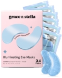 Award Winning Under Eye Mask – Reduce Dark Circles, Puffy Eyes, Undereye Bags, Wrinkles – Gel Under Eye Patches, Vegan Cruelty-Free Self Care by grace and stella (24 Pairs, Blue) – Under eye patches
