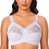 Ayigedu Ladies Plus Size Bra Minimiser Full Coverage Firm Hold Non Padded No Wired 42DD White – Plus size bras