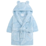 Baby Boys & Girls Unisex Dressing Gown (Ages 6-24 Months) Soft Plush Flannel Fleece Hooded Bath Robe, Blue, 6 – 12 Months – Baby bathrobe