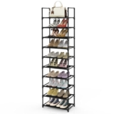 barsone Shoe Rack 10 Tier Tall Shoe Racks Storage,20-25 Pairs shoe storage Metal Shoe Shelf, Stackable Shoe Stand Organizer for Narrow Space Closet Entryway Hallway – Shoe rack