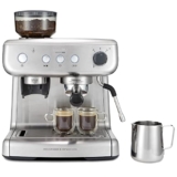 Breville Barista Max Espresso Machine | Latte & Cappuccino Coffee Maker with Integrated Bean Grinder & Steam Wand | 2.8 L Water Tank | 15 Bar Italian Pump | Stainless Steel – Coffee machine