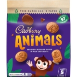 Cadbury Animals Mini Biscuits, Fun Animal Shaped Biscuits for Kids, 5 19.9 g Snack Packs (Pack of 1) – kids
