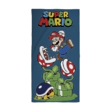 Character World Official Nintendo Super Mario Kids Towel | Super Soft Feel, Leaping Design | Perfect The Home, Bath, Beach & Swimming Pool | One Size 70cm x 140cm – Beach towel for kids