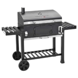 CosmoGrill Outdoor XXL Smoker Barbecue Charcoal Portable BBQ Grill | Lid Cover, Adjustable Charcoal Pan, Warming Rack & Built-in Thermometer | Extra Large Coal BBQ Smoker for Home Garden Party Cooking – BBQ grill