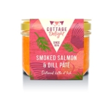 Cottage Delight – Smoked Salmon & Dill Pâté – 180g, Brown – Smoked salmon slices