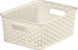 Best Deal on Curver My Style Small Rectangular Storage Basket, Vintage White, 4 Litre – Only 2.5!