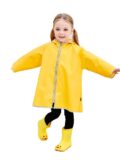 Best Deal on Cute Yellow Raincoat Kids Waterproof Rain Poncho Rain Coat Plastic Suit School Thick Boys Rain Jacket Cover Impermeable Gift – Only 18.89!