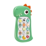 Best Sale on Dinosaur Phone Toy Early Learning Educational Musical Pretend Play Device Interactive Light Up Toddler for Boys Girls Kids (Green, One Size) – Only 0.09!