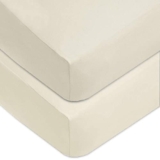 Best Deal on Dudu N Girlie Jersey Cotton Travel Cot Fitted Sheet, 65 cm x 95 cm, Cream – Only 8.99!