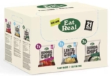 Eat Real Crisps Vegan & Healthy Snacks Variety Box Pack of 21 Mix of Quinoa, Lentil & Hummus Chips – Hummus snack packs
