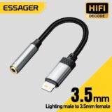 Best Deal on Essager Lightning to 3.5mm jack Audio Adapter Headphone Aux Cable USB Type C to 3.5 Adapter OTG Type C For iphone Xiaomi Oneplus – Only 1.19!
