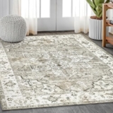 Fondream Rugs Living Room Large 160x230cm, Washable Bedroom Rug Non Slip Area Rugs, Vintage Non Shedding Carpet Faux Wool Kitchen Rug for Dining Room Office Decor – Area rug