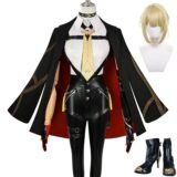 Best Sale on Game Zenless Zone Zero Chevalier Evelyn Cosplay Costume Full Set Women Uniform Outfits Role Play Clothes Evelyn Wig Shoes Props – Only 19.59!