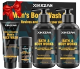 Gifts for Men,Mens Body Wash Gift Set Cleansing & Hydrating Skin w/Face Wash,Deodorant,Sandalwood & Cologne 3 in 1 Hair,Face & Body Wash,Mens Stocking Stuffers Christmas Gifts for Men Him Dad Husband – Men’s skincare set
