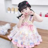 Best Deal on Girls Spanish Cartoon Print Backless Suspenders Dresses Toddler Princess Lolita Ball Gown Infant Birthday Clothes Baby Baptism – Only 20.59!