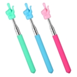 Gjinxi 3PCS Pointer Finger Stick, Multipurpose Extendable Hand Pointer Stick For Elementary School Teachers, Engaging Colors Classroom Essentials Finger Pointer Interactive Learning Talking Stick – Laser pointer