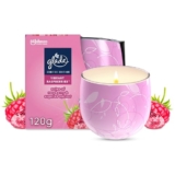 Glade Jar Candle, Scented Candle Infused with Essential Oils, Up to 31 Hour Burn Time, Vibrant Raspberries, 120g – Scented candles