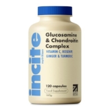 Glucosamine and Chondroitin High Strength Complex with MSM, Vitamin C, Ginger, Rosehip & Turmeric – 120 Premium Capsules Joint Care Supplements Made in The UK by Incite Nutrition – Glucosamine capsules