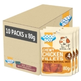 Good Boy – Chewy Chicken Fillets – Dog Treats – Made with 100% Natural Chicken Breast Meat – 80 g ℮ – Low Fat Dog Treats – Case of 10 – Chicken breast fillet