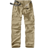 Jessie Kidden Hiking Walking Trousers Men,Quick Dry Convertible Lightweight Breathable Waterproof Outdoor Fishing Zip Off Pants #225-Khaki-34 – Quick-dry trousers