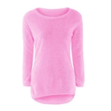 Jumper for Women UK Oversize Jumpers for Women UK Womens Casual Solid Long Sleeve Jumper Sweaters Blouse Long Sleeve Top Women Women Christmas Jumper UK (Hot Pink, S) – Chunky knit sweater