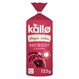 Kallo Beetroot & Balsamic Veggie Cakes, Lentil & Pea Puffed Crackers Made From Plants, Low Fat Healthy Snacks, Vegan Friendly, Gluten Free, No Artificial Flavours, Single Pack – 1 x 122g – Beetroot chips